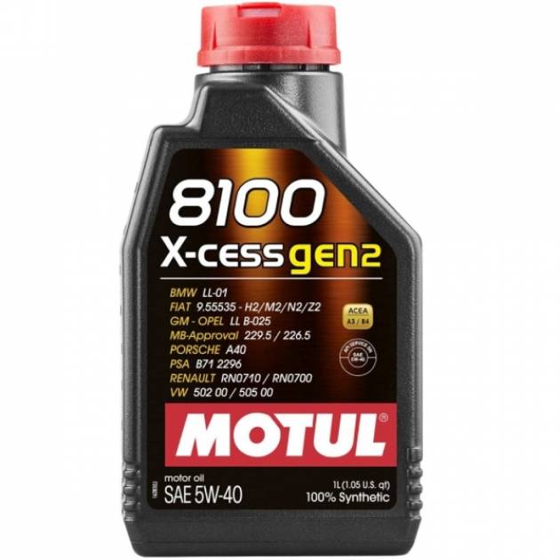 Масло моторное MOTUL 8100 X-cess 5W40 A3 / SN