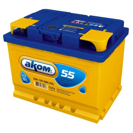 Аккумулятор Аком  55Ah/500 /242x175x190/ правый + / левый +